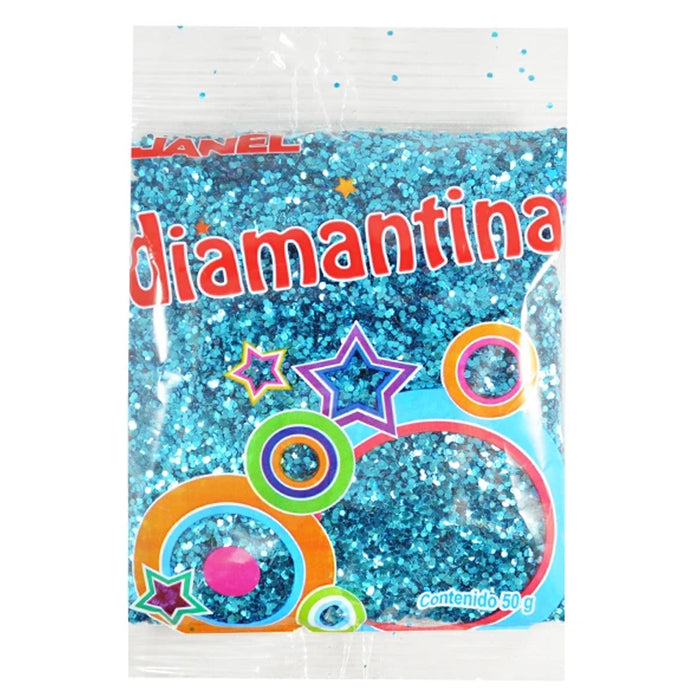Diamantina Fina Azul Turqueza 50 g Janel