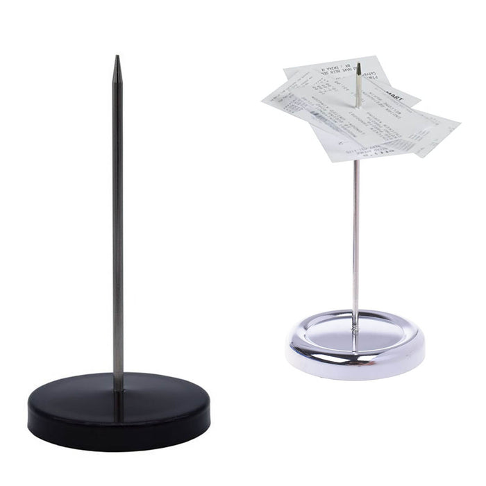 Paper Spindle Portanotas  Metálico Con Base Negra