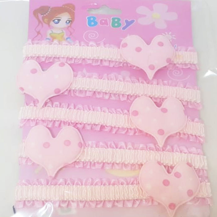 Diadema Rosa Corazon Elastico Baby