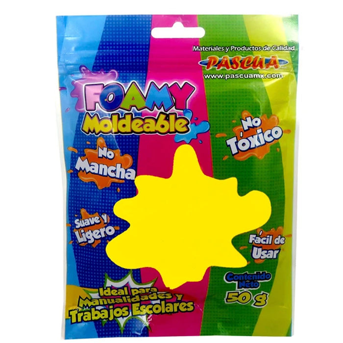 Foamy Moldeable No Mancha 50 g Color Amarillo Canario