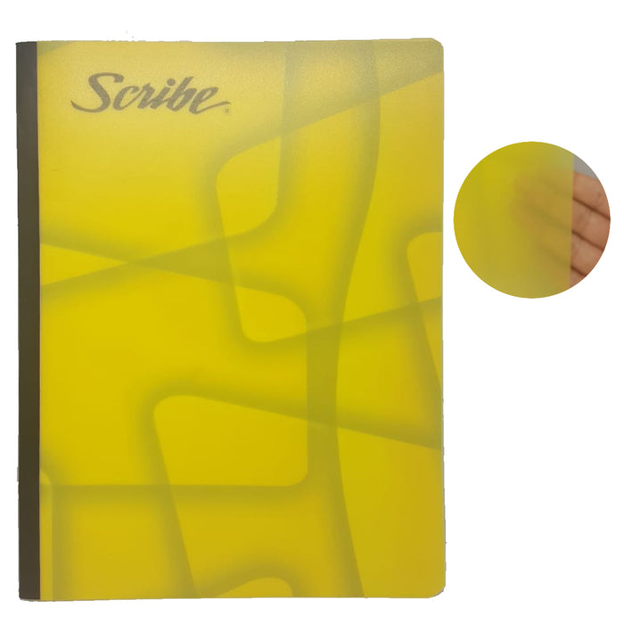 Cuaderno Profesional Cosido Blanco Pastas Plastico Semi Transparentes 100 hojas Scribe #4501