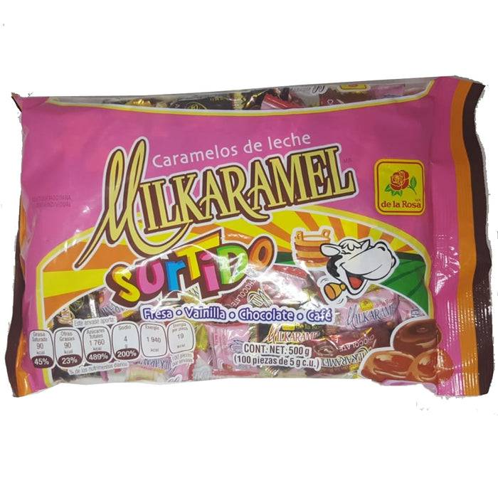 Milkaramel Surtido Caramelos de Leche 500 g c/100 Pzas De la Rosa