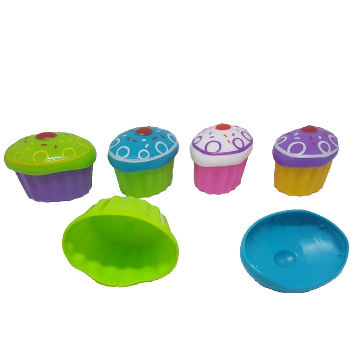 Caja Regalo Joyero Dulcero Cup Cake Panque Plastico Varios Colores 6 x 4 cm