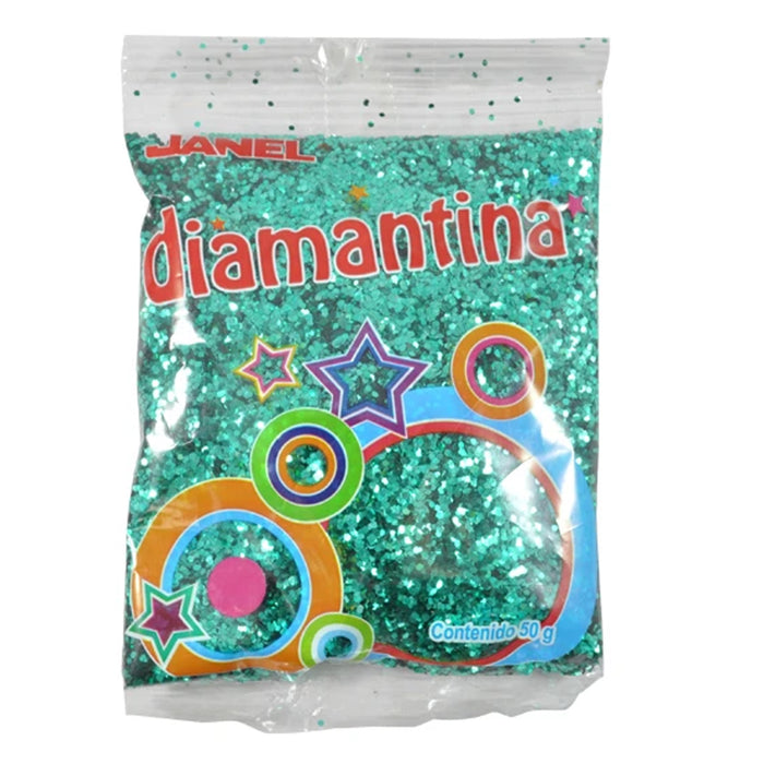 Diamantina Fina Verde Bandera 50 g Janel