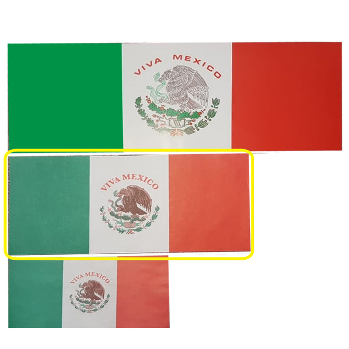 Bandera de Mexico Papel Mediana 15 x 34.5 cm