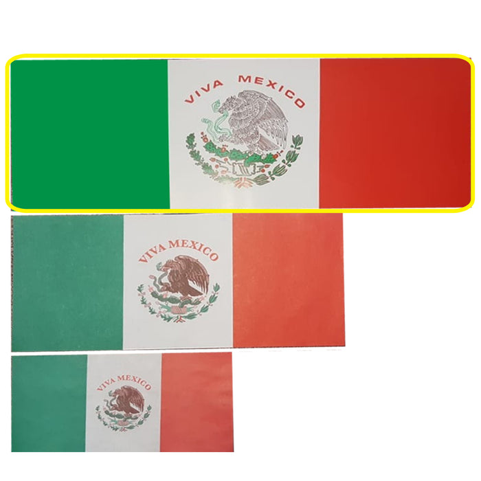 Bandera de Mexico Papel Grande 17 x 47 cm Pieza