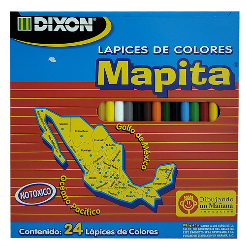 Lápices de Colores Largos 24 Piezas Mapita