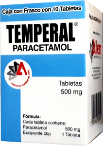 Temperal Paracetamol 500 mg Frasco con 10 Tabletas Allen