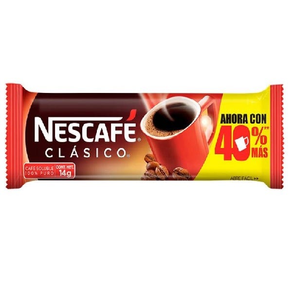 Polvo Cafe Clasico 14 g Nescafe