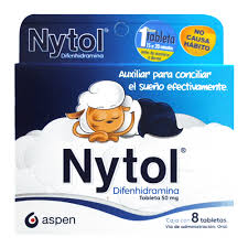 Nytol Difenhidramina 50mg Oral 8 Tabletas Aspen