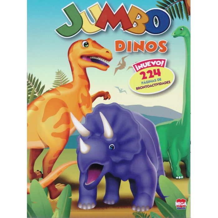 Jumbo Dinos Libro para Colorear y Actividades Larousse