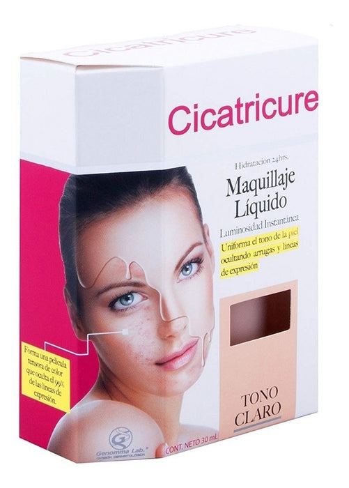 Cicatricure Maquillaje Liquido Tono Claro 30 ml Genomma
