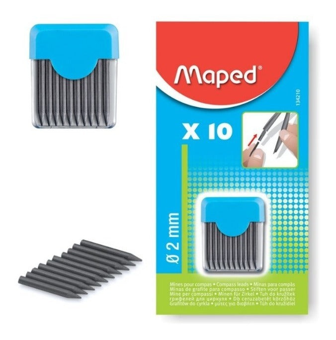 Puntilla Mina para Compas Maped 2mm 10 piezas