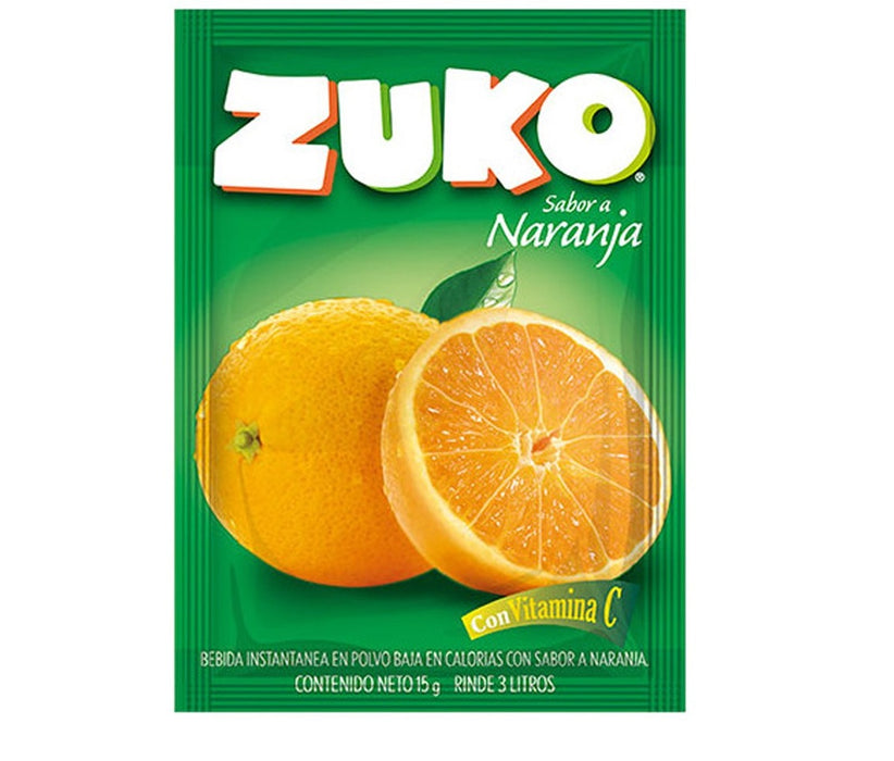 Polvo Zuko 15 g Naranja Rinde 2 litros