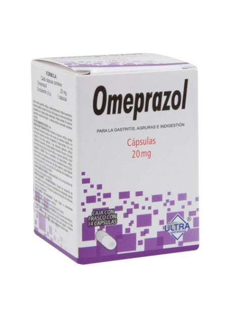 Omeprazol 20 mg 14 Capsulas Ultra Laborarios