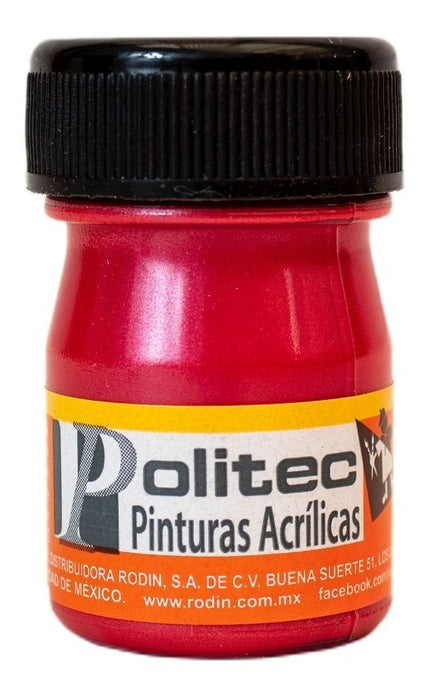 Pintura Acrílica Rojo #314  20 ml Politec