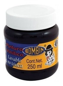 Pintura Vinilica  250 ml Bombin Negro