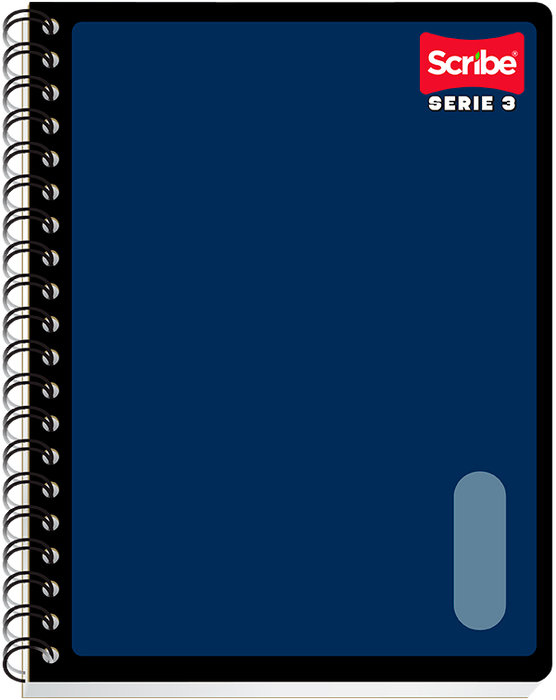Cuaderno Profesional Cuadricula 7 mm Pasta semirrígida Doble serie 3 Arillo 100 hojas Scribe