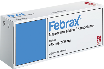 Febrax 275/300 mg oral 15 tabletas Janssen Cilag