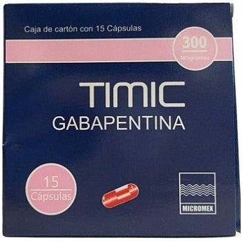 Gabapentina 15 Capsulas 300mg Timic Micromex Laboratorios