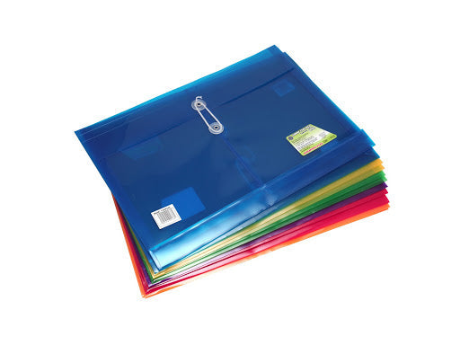 Sobre Oficio Plástico con Hilo Horizontal MAE Transparente Varios Colores