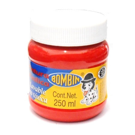 Pintura Vinilica  250 ml Bombin Rojo