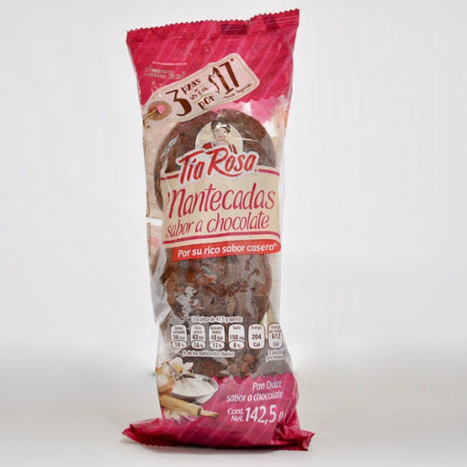 Mantecadas Chocolate 142.5 g 3 Piezas Bimbo Tia Rosa
