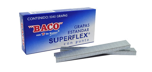 Grapas Estandar Superflex Con Punta 5040 grapas Baco