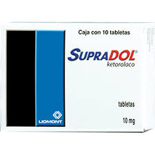 Supradol 10 mg oral 10 tabletas