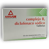 Complejo B, Diclofenaco Sodico 30 tabletas Amsa