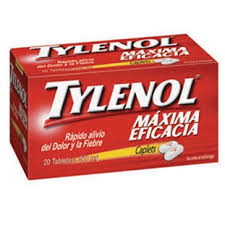 Analgésico TYLENOL 20 tabletas 500 mg Johnson & Johnson