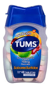 Antiácido Tums Extra sabores surtidos 48 tabletas masticables Gsk