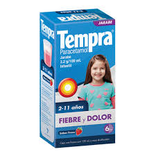 Jarabe infantil Tempra sabor fresa, 120 ml