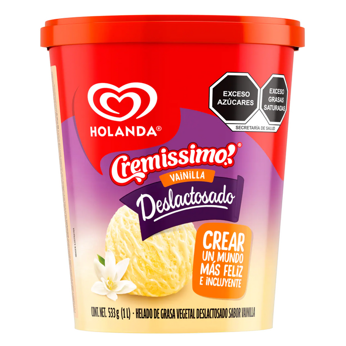 Helado de Vainilla deslactosado1 litro Holanda